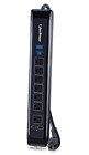 Ht706uc Cyberpower Foot Surge Protector With Outlets Two Usb Ports Fireproof