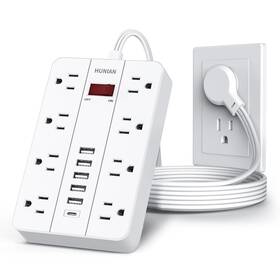Ks-onlytime11-b558 Hunian Power Strip With Usb Flat Plug Extension Cord Surge Protector 5 Ft St