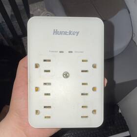 Smd607a-1912001207 Huntkey 6-outlet Surge Protector With Indicator Light White Smd607a