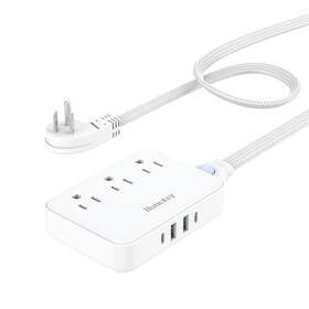 Smv307 Huntkey Innovative Power Strip Cord Removable Design 4ft 3 Outlets Non Surge For