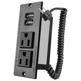 Huquzn Rectdcxb1210wqs Drawer Outlet Kit With Two 15amp Ac Sockets And 20w Usb-a