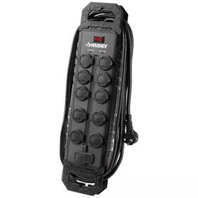 4200 Husky 313024013063 10 Ft. 14/3 Heavy Duty 10-outlet Joule Surge Protector With Usb-a And Usb-c