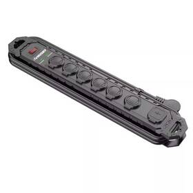 2100 Husky 313094115100 8 Ft. 14/3 Heavy Duty 6-outlet Joule Surge Protector Black
