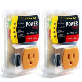 Sp-110v-2 Hvac Yellow Hat Surge Protector Voltage For Home Appliance Brownout Outlet