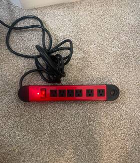 Ps-678f-1a Hyper R Tough 6-outlet 15ft Cord Metal Surge With 500-joule Protection