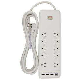 2480-joule Hyper Tough Ps1017f-1c 10w New Indoor 10-outlet10ft Surge Protector Protection