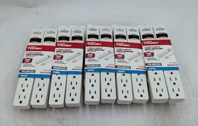500-joule Hyper Tough Ps682b 2pkw Lot Of 5 2 Pack 6-outlet Surge Protector With 2.5 Ft Cords