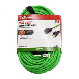 Sjtw163100hvgn Hyper Tough 16awgx3c 100ft Indoor And Outdoor Light Duty High Visibility Green