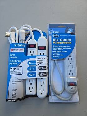 Iconcepts 827214002954 Vintage Lot 3 6 Outlet Pc Home Computer Surge Protector Rocker Switch