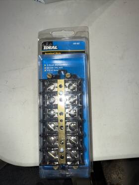 89-507 Ideal Terminal Strip Shorting Block 6-pole 22-6 Awg #10-32 Slotted