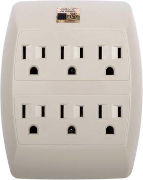 86962 Ifocus Electronics 6 Grounded Outlets 4 X 4.75 Inches Beige