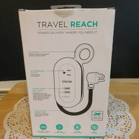 21hac1539wol2 Ihome Travel Reach Fast Charge Power Strip 18w Up To 4 Devices New