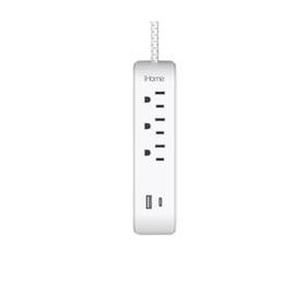 2ihac2268w0l2 Ihome Power Strip With Usb And Cord - White