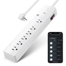 Ih-sw007-199w Ihome 6 Outlet Smart Surge Protector Works With Alexa And Google Home Fast Ship