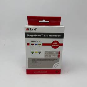 03262 Inland Surgeguard 6 Outlet Wall Extender Surge Protector-2 Indicator Lights