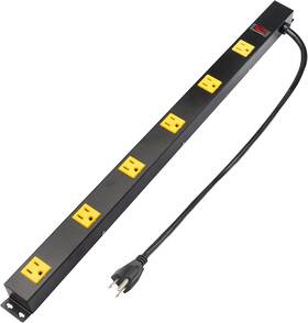 Inland Products Inc 711181904109 Durable 6-outlet Metal Spaced Power Strip With 3 Ft. Cord Garage Shop Office New