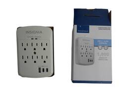 Insignia 25g01d Lot 4 Insignia- 6-outlet 2-usb-c 1-usb Wall Tap 1 800 Joules Surge Protector