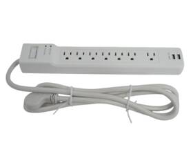 Ns-pwsu728 Insignia Lot Of 2 Insignia- 7 Outlet/2 Usb 1200 Joules Surge Protector - White