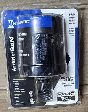 Ag2401c3 Intermatic 120/240 Volt 2 Pole Single Phase Arrester Surge Protector