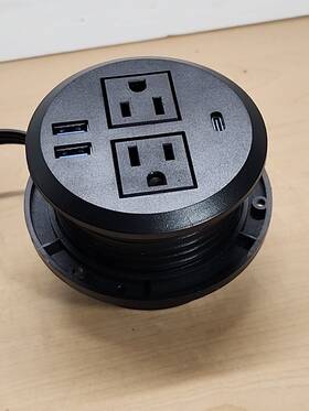 Intertek 313020648672 Recessed Power Grommet With Ac Outlets And Usb -c Port - Flush-mount Desk Outlet Intertek 313020648672 Recessed Power Grommet With Ac Outlets And Usb -c Port - Flush-mount Desk Outlet