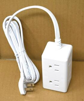 Zy-ac6 Intertek White 6 Outlet Power Strip Block Mountable Feet Flat Plug