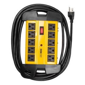 Iron Forge Cable 840013407591 10 Outlet Heavy Duty Surge Protector Power Strip With Built-