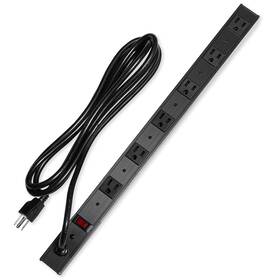 Iron Forge Cable 840013418337 6 Outlet Heavy Duty Surge Protector Power Strip - 14/3 Sjt Black Aluminum Met