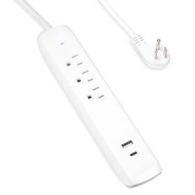 Iron Forge Cable 840013418948 Surge Protector Power Strip 3 Outlets With 2 Usb Charging Ports A And