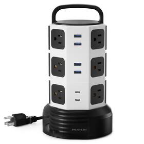 Jackyled-1 Jackyled 468827739891 Power Strip Tower Surge Protector 12 Outlets 6 Usb 2 C Charging