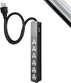 47223 Jasco Products Company Llc Ge 6-outlet Surge Protector 2 Ft Extension Cord Power Strip 450 Joules Heavy