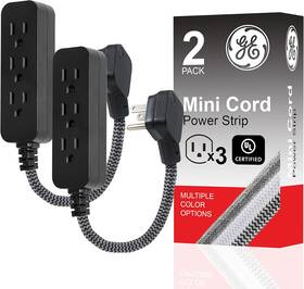 53240 Jasco Products Company Llc Ge 3-outlet Power Strip Extension Cord With Multiple Outlets 6 Inch Braided Shor