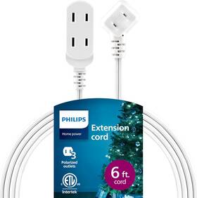 Sps3613w Jasco Products Company Llc Sps3613w/37 Philips 3-outlet Extension Cord With Multiple Outlets 6 Ft Flat Plug