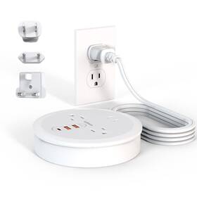 Jcblaon 704444754030 European Travel Plug Adapter Circular Eu/uk/us Power Strip With 3 Outlets U Jcblaon 704444754030 European Travel Plug Adapter Circular Eu/uk/us Power Strip With 3 Outlets U