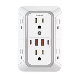 B0d4991jdh Jcblaon Outlet Extender Surge Protector - 6 Outlets 4 Usb Wall Charger