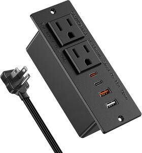 Jgstkcity 313046711718 Recessed Power Strip With 30w Usb C Ultra Thin Flat Plug 2 Outlets 4