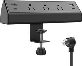 Jgstkcity 744759457530 Desk Clamp Power Strip Usb C Desktop Mount Surge Protector 40w Fast Charging Sta