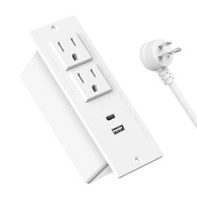 Chavxc-1293 Jgstkcity Conference Recessed Power Strip Usb C Pd 20w Fast Usb-c Ports White