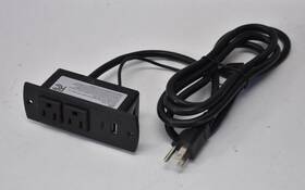 1500w Jhdz Jh-12 Extension Cord Outlet Model 60hz Usb And C-port Output Black