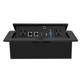 Jiangce 792057873064 Table Pop Up Power Date Center Connection Box With Outlet Network Hdmi For Co
