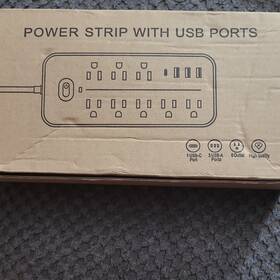 Usa-08-b Jifa Technology Power Strip 8 Outlets Usb Ports Black Us Plug