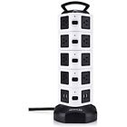 Jk146ms184 Jackyled Electricpowerstrip-18outletplugswith4usbslot6ft Etc
