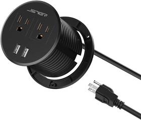 Jsver-ps2022-bk Jsver Desktop Power Grommet Mini Strip Hide Recessed
