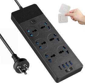 Jumpso 724891805451 Australia Travel Adapter Australian Power Strip With 6 Universal Outlets 4 U