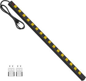 Junnuj 313034268200 Long Metal 16 Outlet Power Strip Wide Spaced Garage Industrial Str
