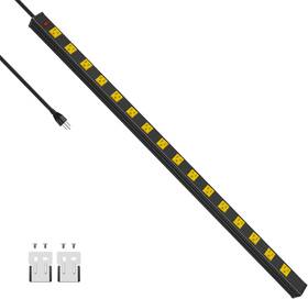 Px213-22 Junnuj Long Metal 16 Outlet Wide Spaced Garage Industrial Heavy Duty Power Strip