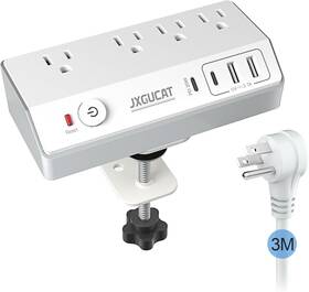 Jxgucat 726084694255 Desk Clamp Power Strip With Usb C Pd 20w Fast Charging Station