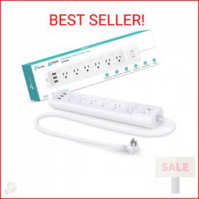 Hs300 Kasa Smart 840460604994 Plug Power Strip Surge Protector With 6 Individually Controlle