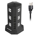 Kce0082-bw-us Jzbrain 12-outlet 6-usb Tower 714874679353
