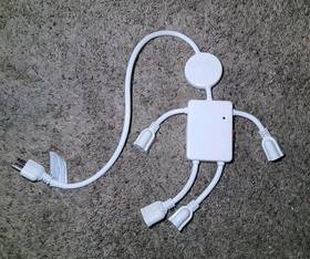 Kilkkerland 612615032569 Kikkerland Hubman Extension Cord Electroman Surge Protector Vtg Figure