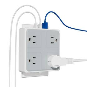 Kiudth 767552926461 Surge Protector Outlet Usb Extender - 3 Splitter With Ports 1 Us